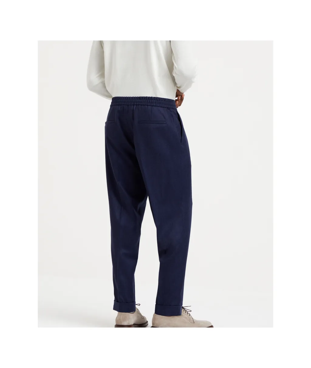 Pleated Tapered Leg Trousers