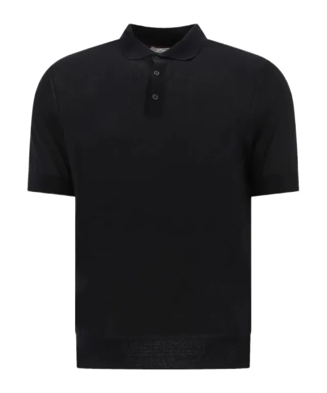 Short-Sleeved Knitted Polo Shirt