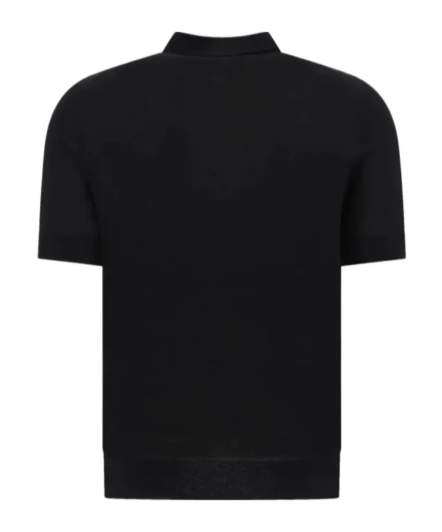 Short-Sleeved Knitted Polo Shirt