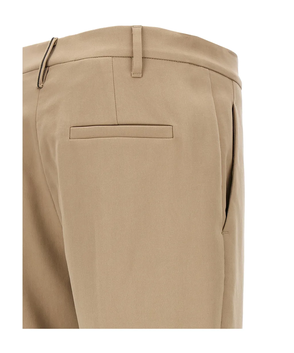 Pleated Cigarette Pants