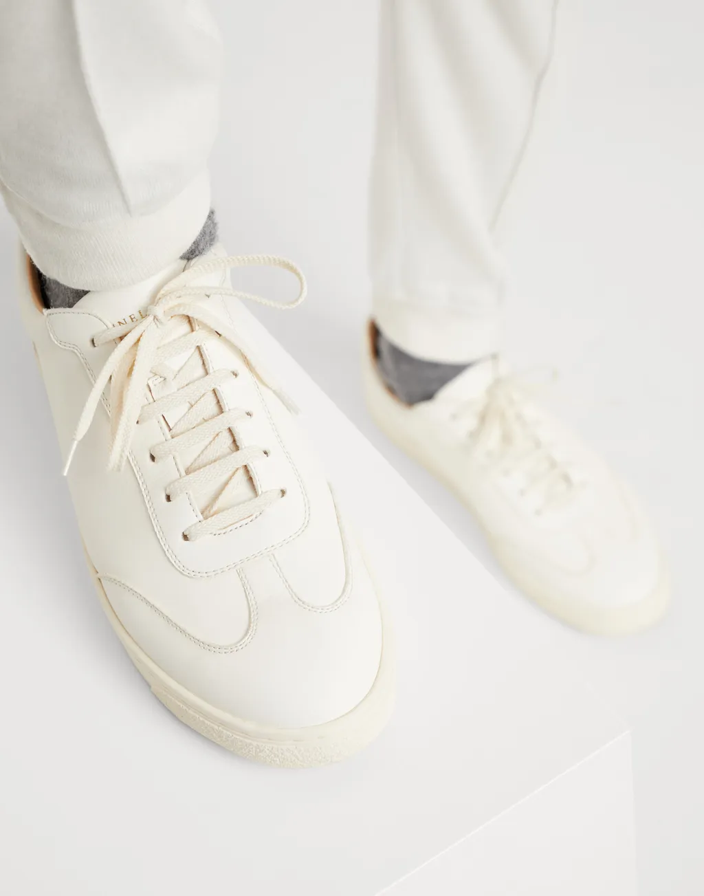 Logo Printed Round Toe Sneakers