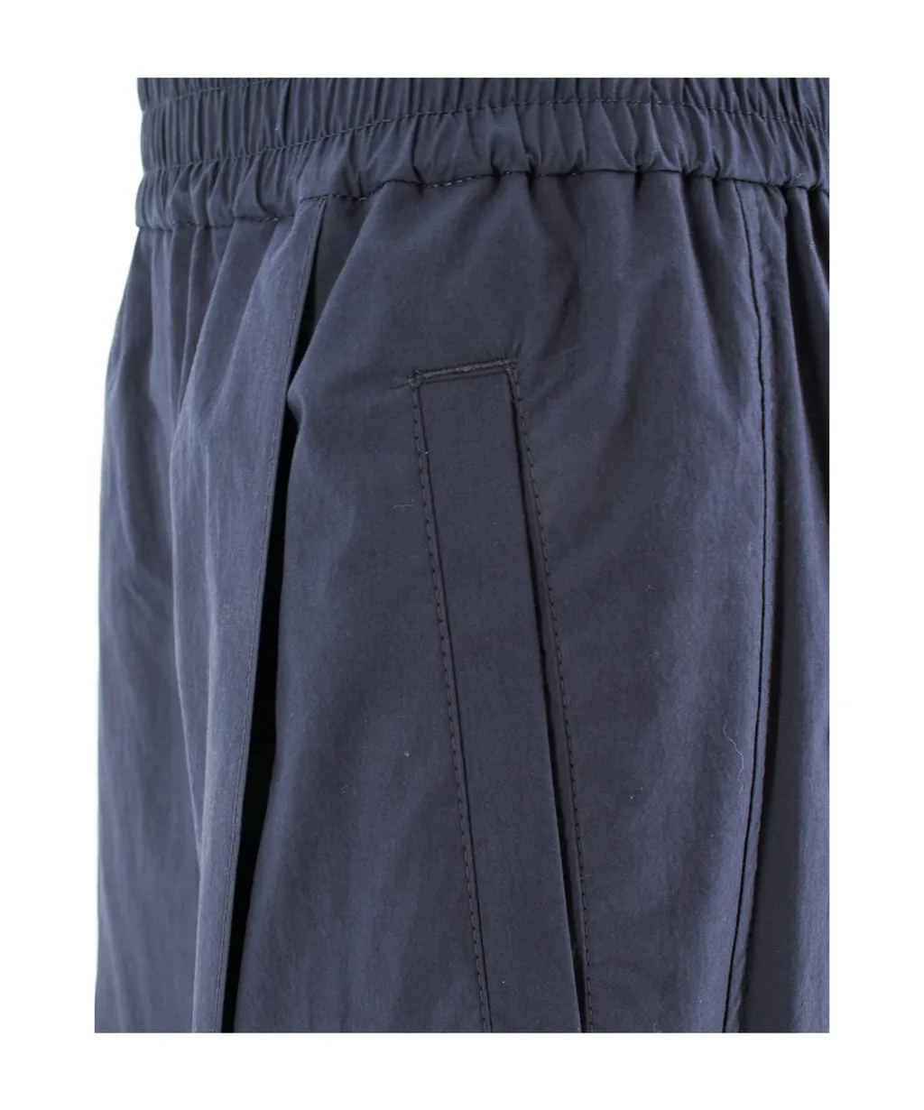 Elasticated Waistband Wide-Leg Trousers