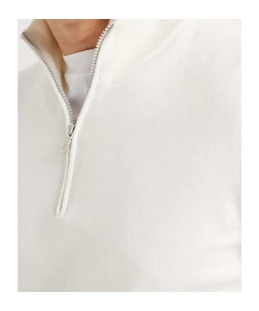 Funnel-Neck Knitted Polo Shirt