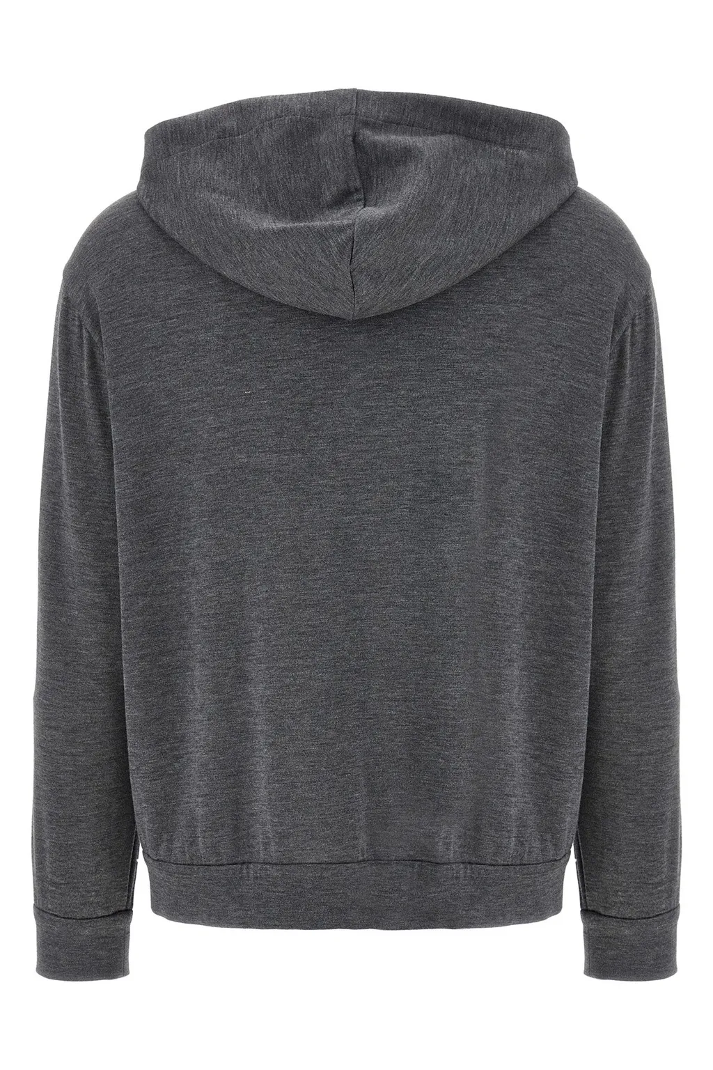 Monile-Detailed Zip-Up Hoodie