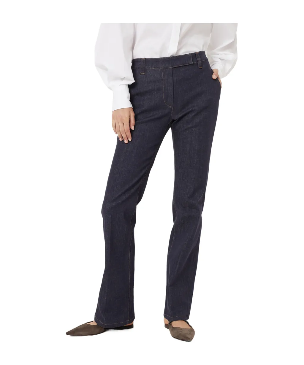 High-Waisted Flared Trousers