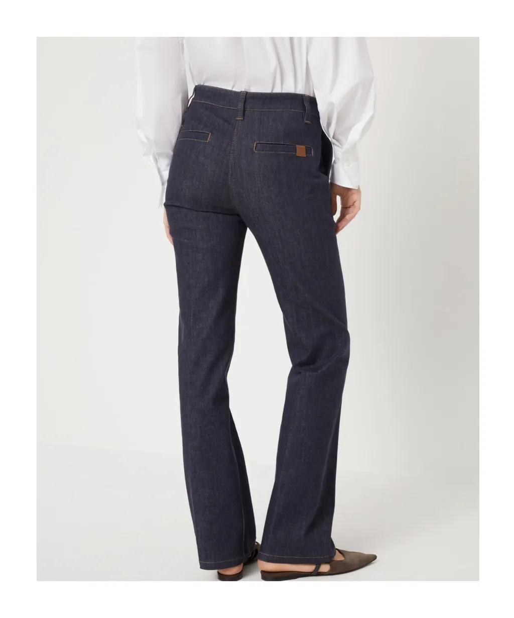 High-Waisted Flared Trousers