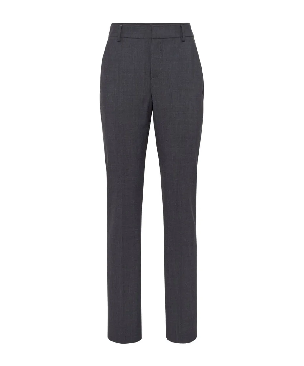High-Waist Tailored Trousers