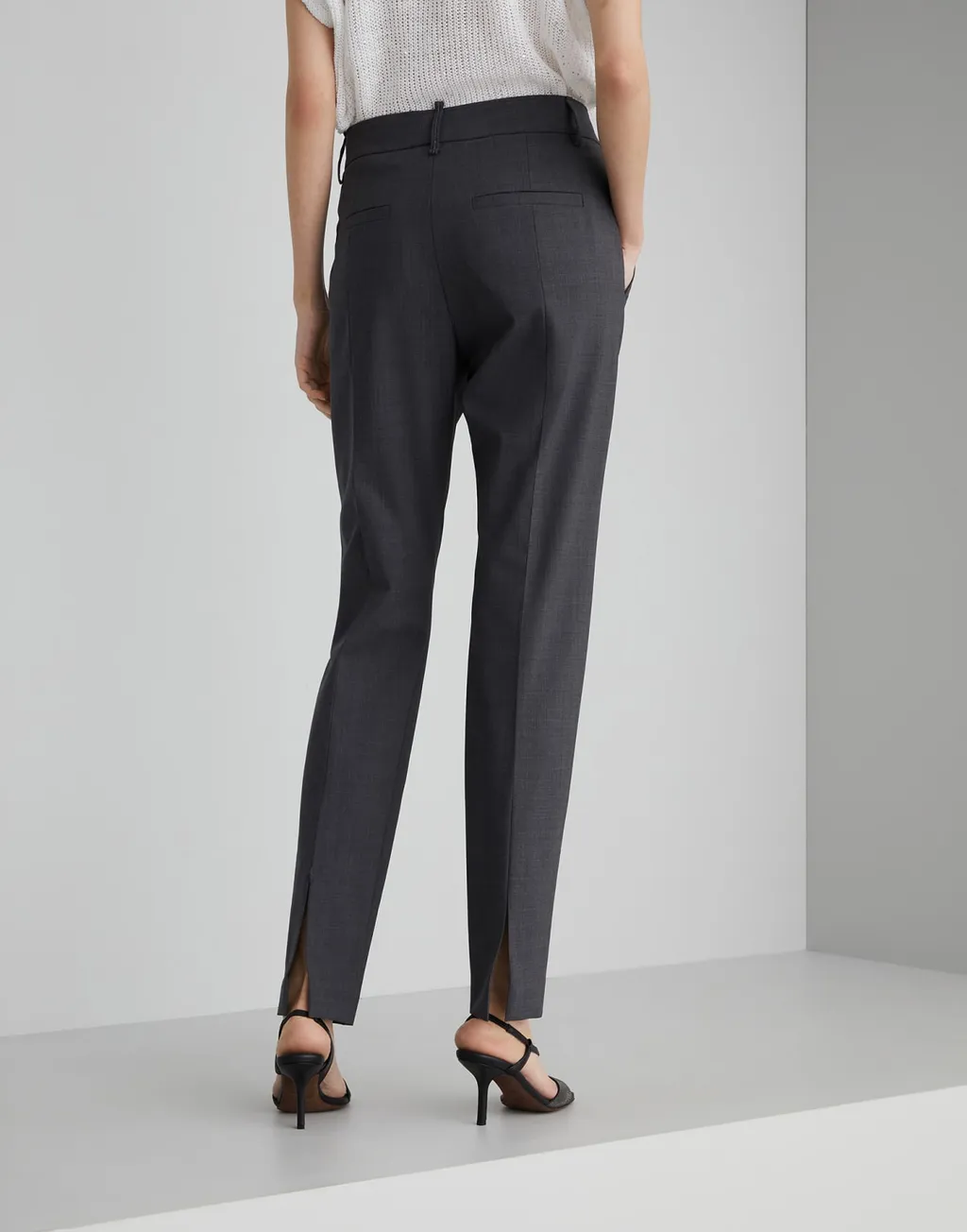 High-Waist Tailored Trousers
