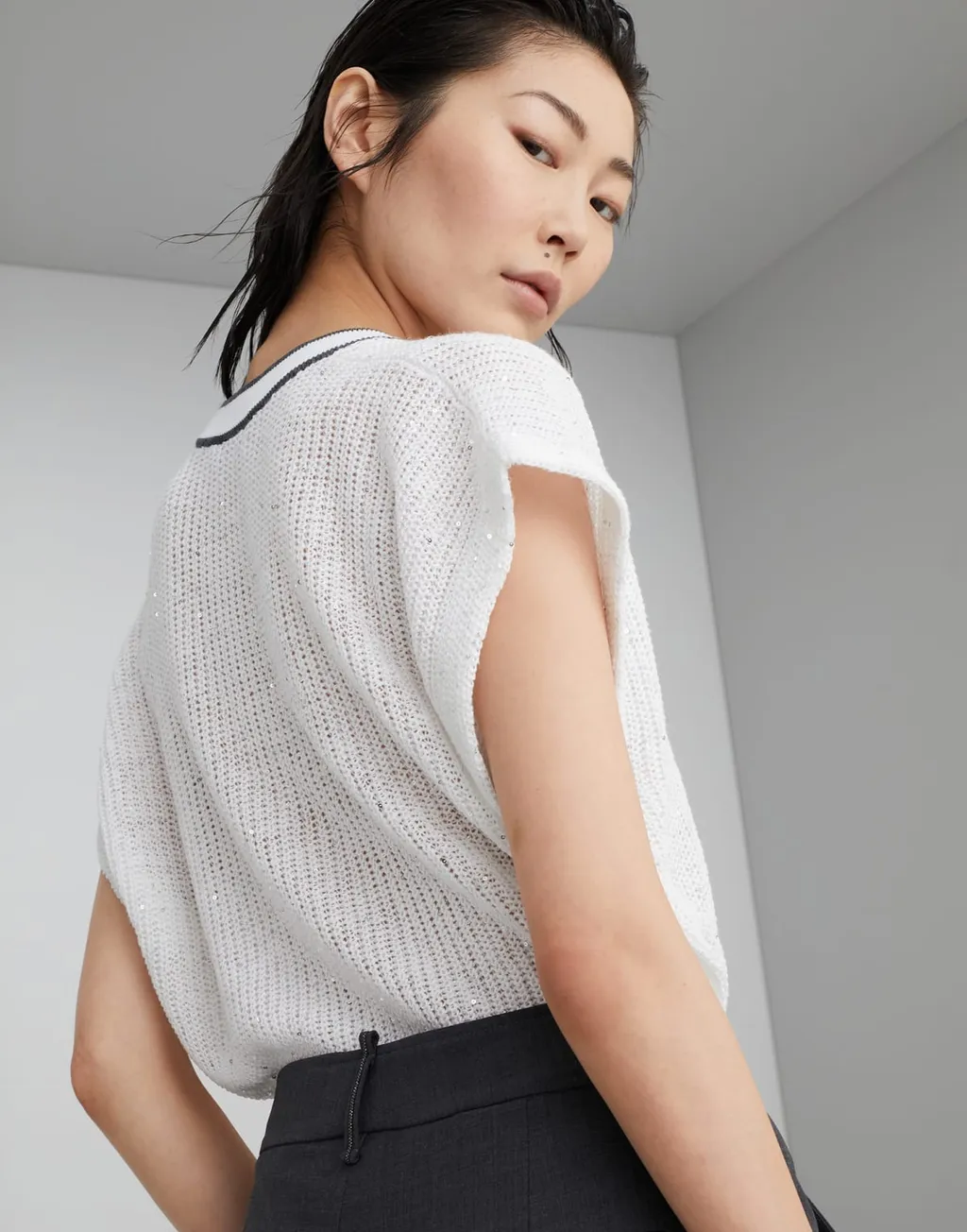 High-Waist Tailored Trousers