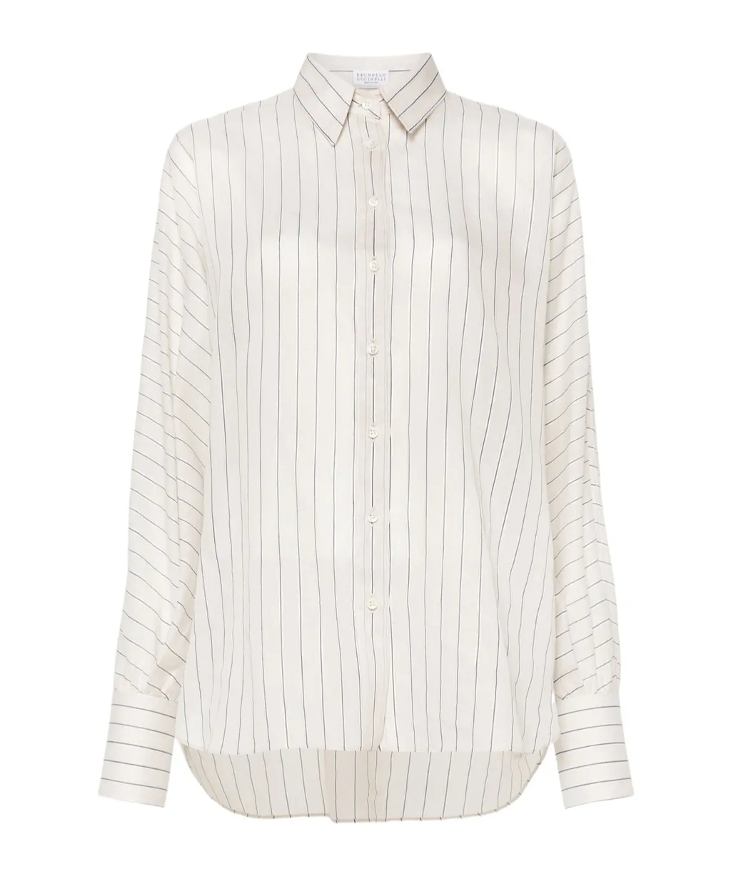 Stripe Detailed Button-Up Shirt