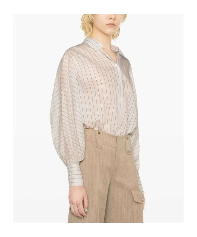 Stripe Detailed Button-Up Shirt