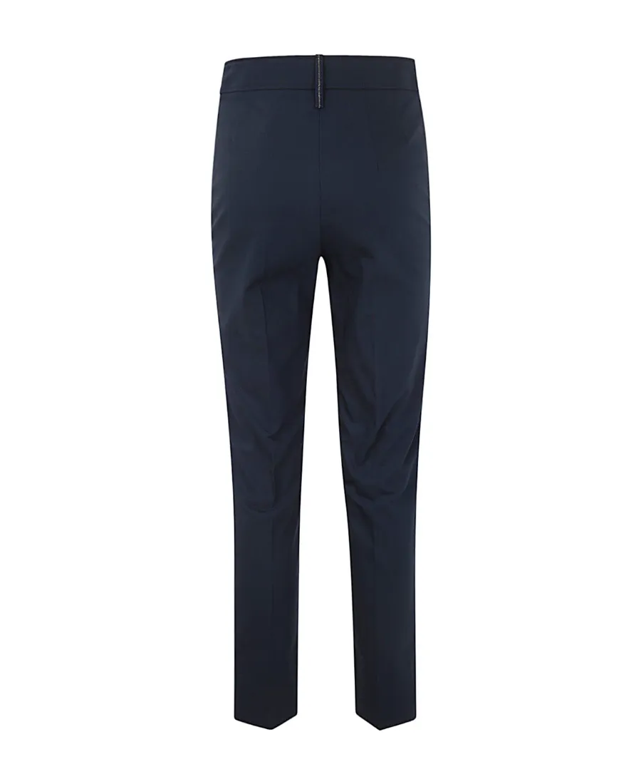 High-Waist Side Slit Trousers