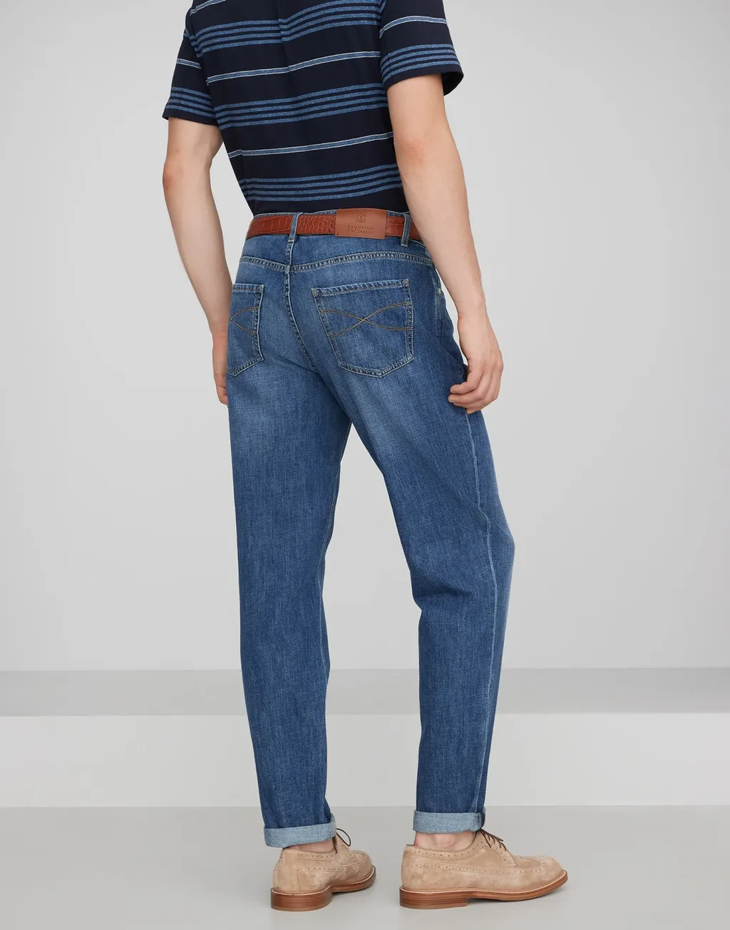 Straight-Leg Slim-Cut Jeans
