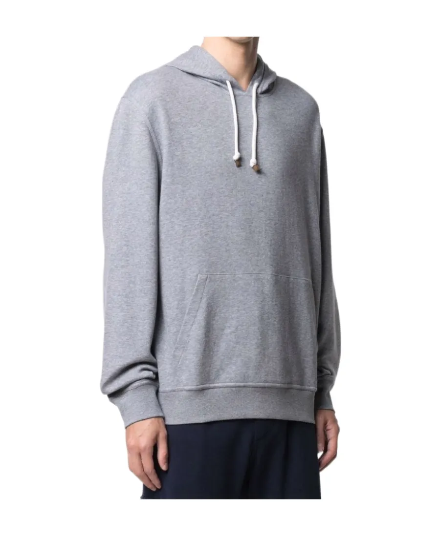 Ribbed-Trim Cotton-Blend Hoodie