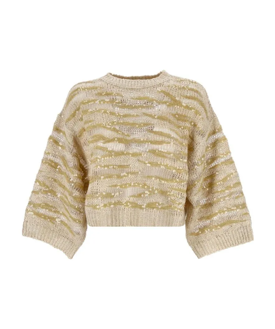Sequin Embellished Knitted Jumper