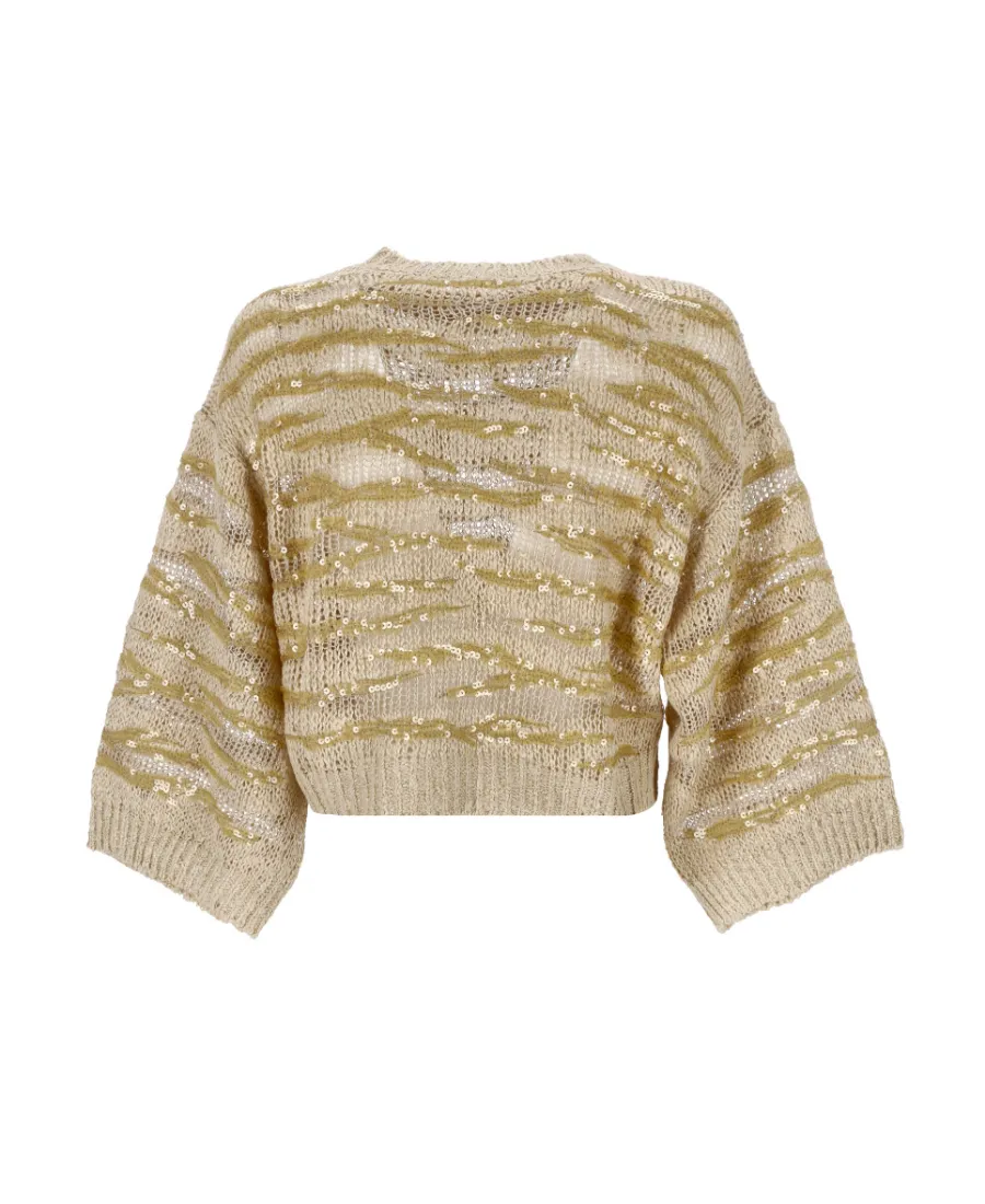 Sequin Embellished Knitted Jumper