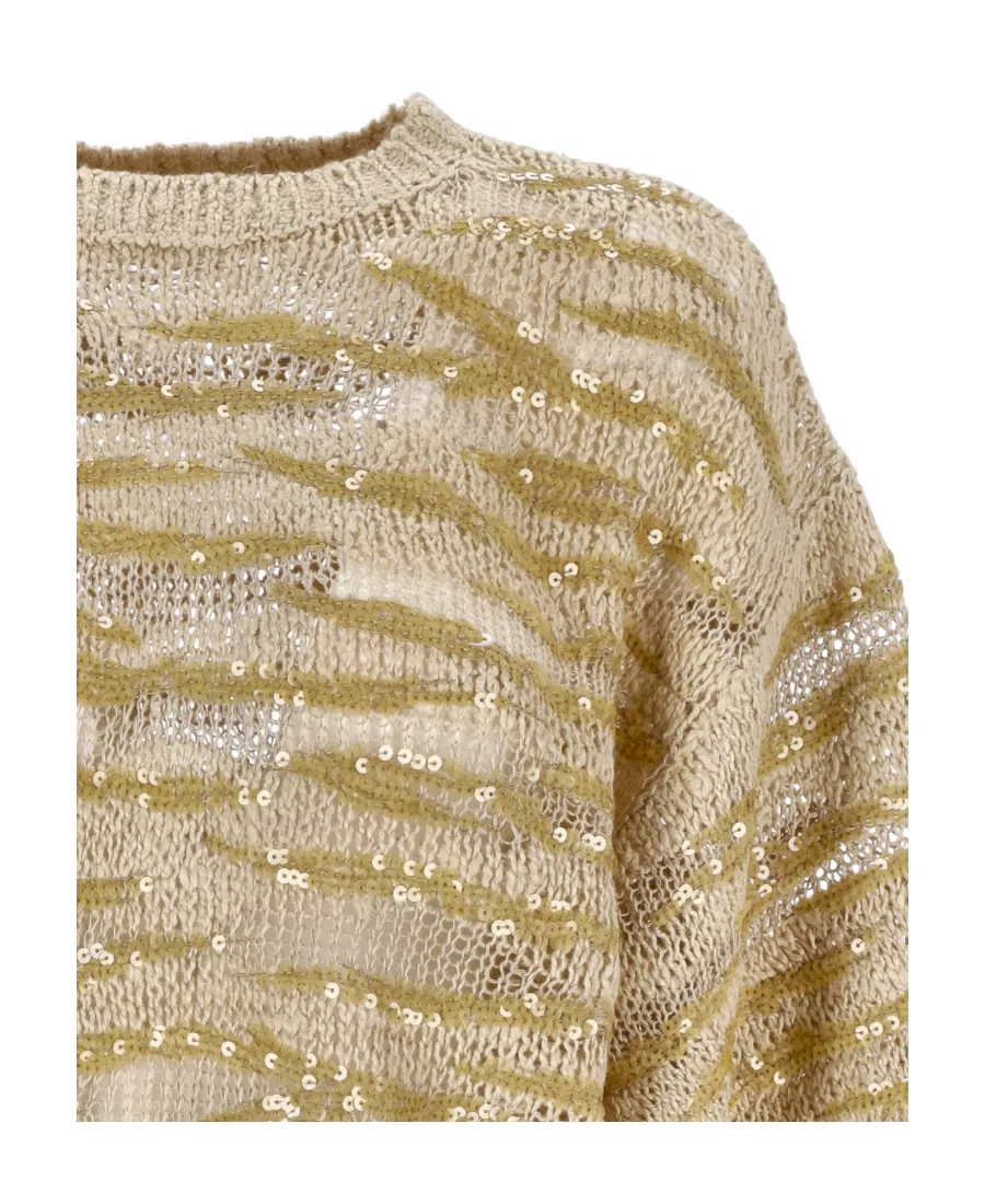 Sequin Embellished Knitted Jumper