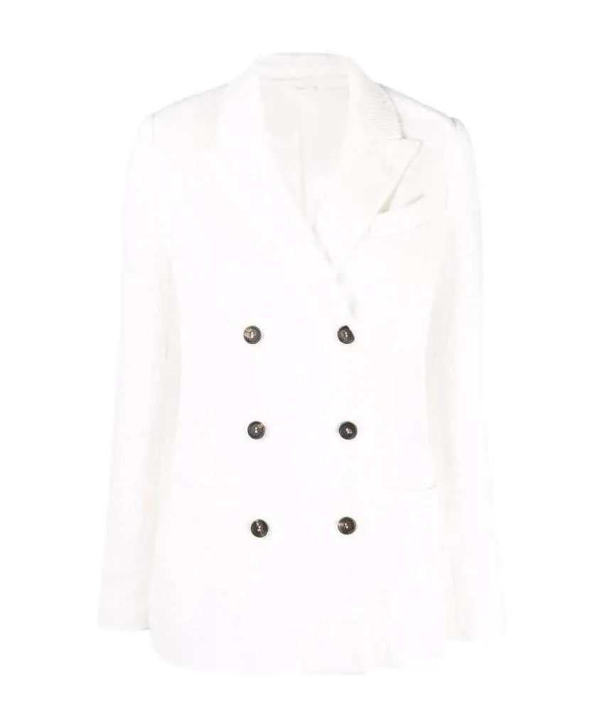 Double Breasted Long-Sleeved Blazer