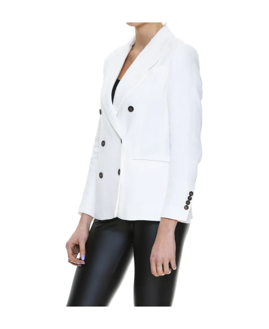 Double Breasted Long-Sleeved Blazer