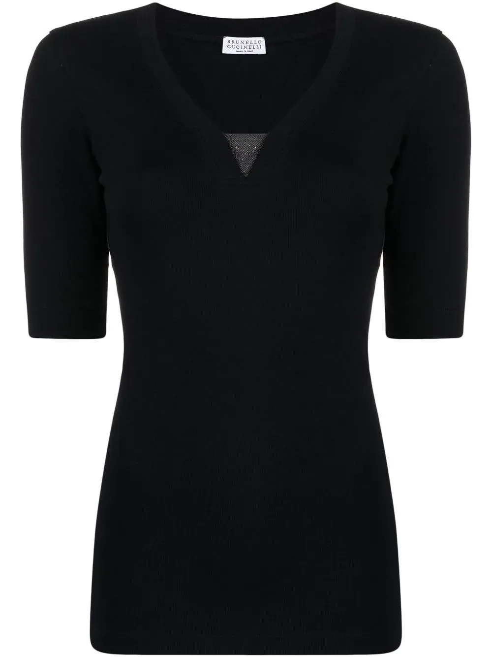 Front Insert Detailed Slim Fit Top