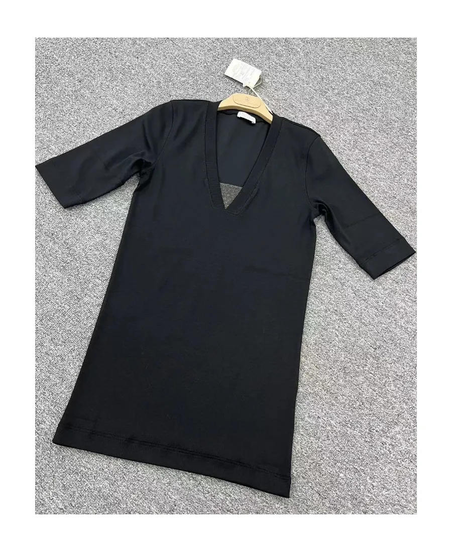 Front Insert Detailed Slim Fit Top