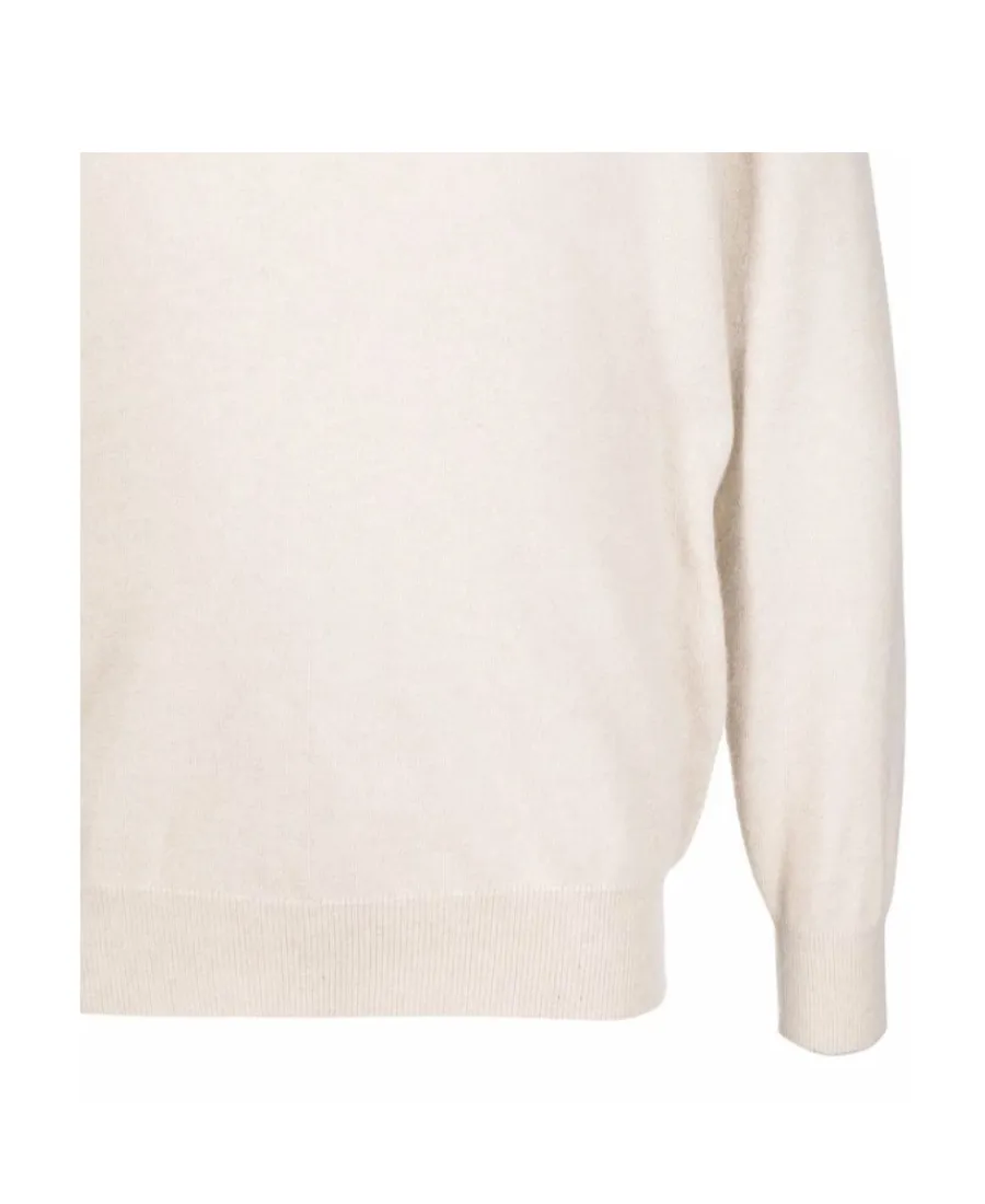 Long-Sleeved V-Neck Cashmere Sweater