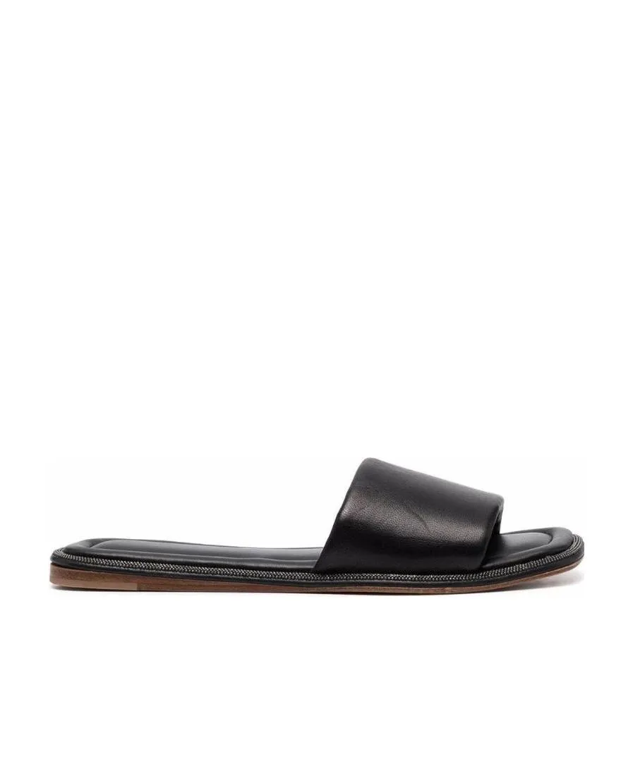 Square Toe Slip-On Slides