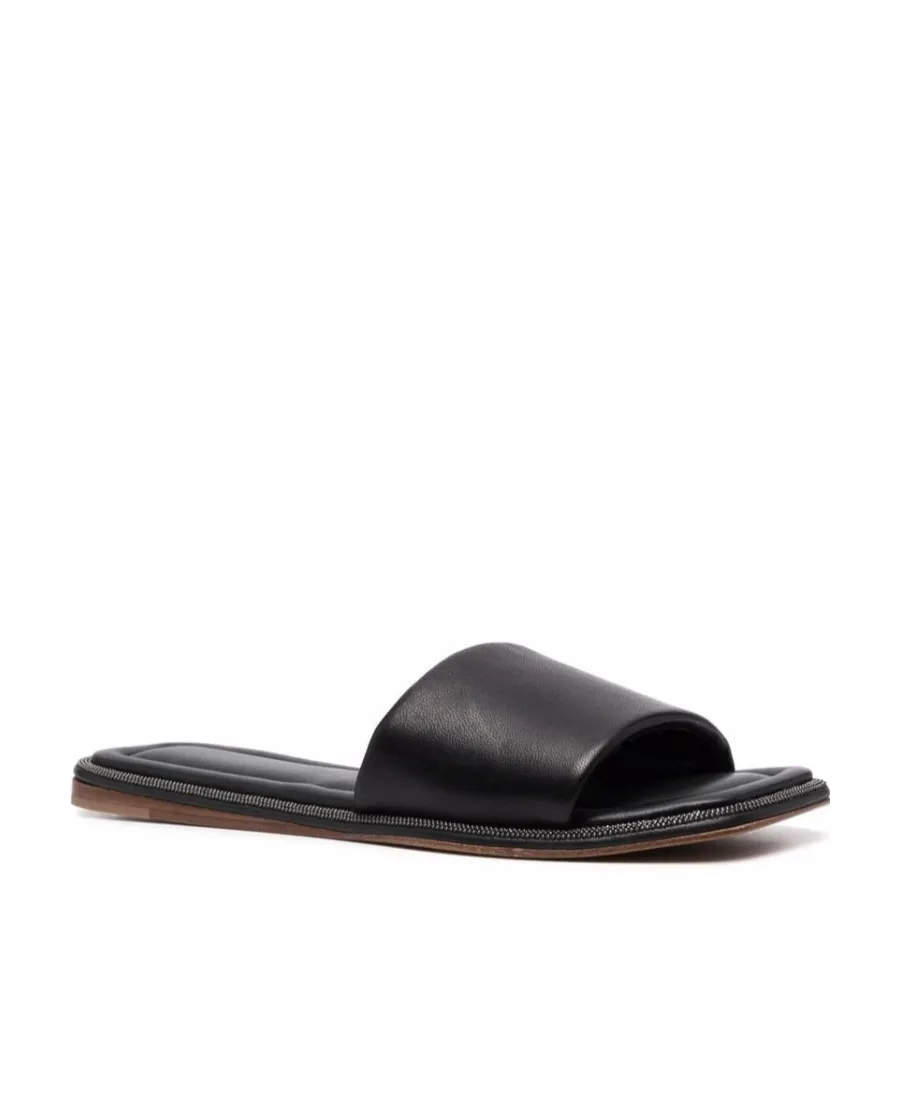 Square Toe Slip-On Slides