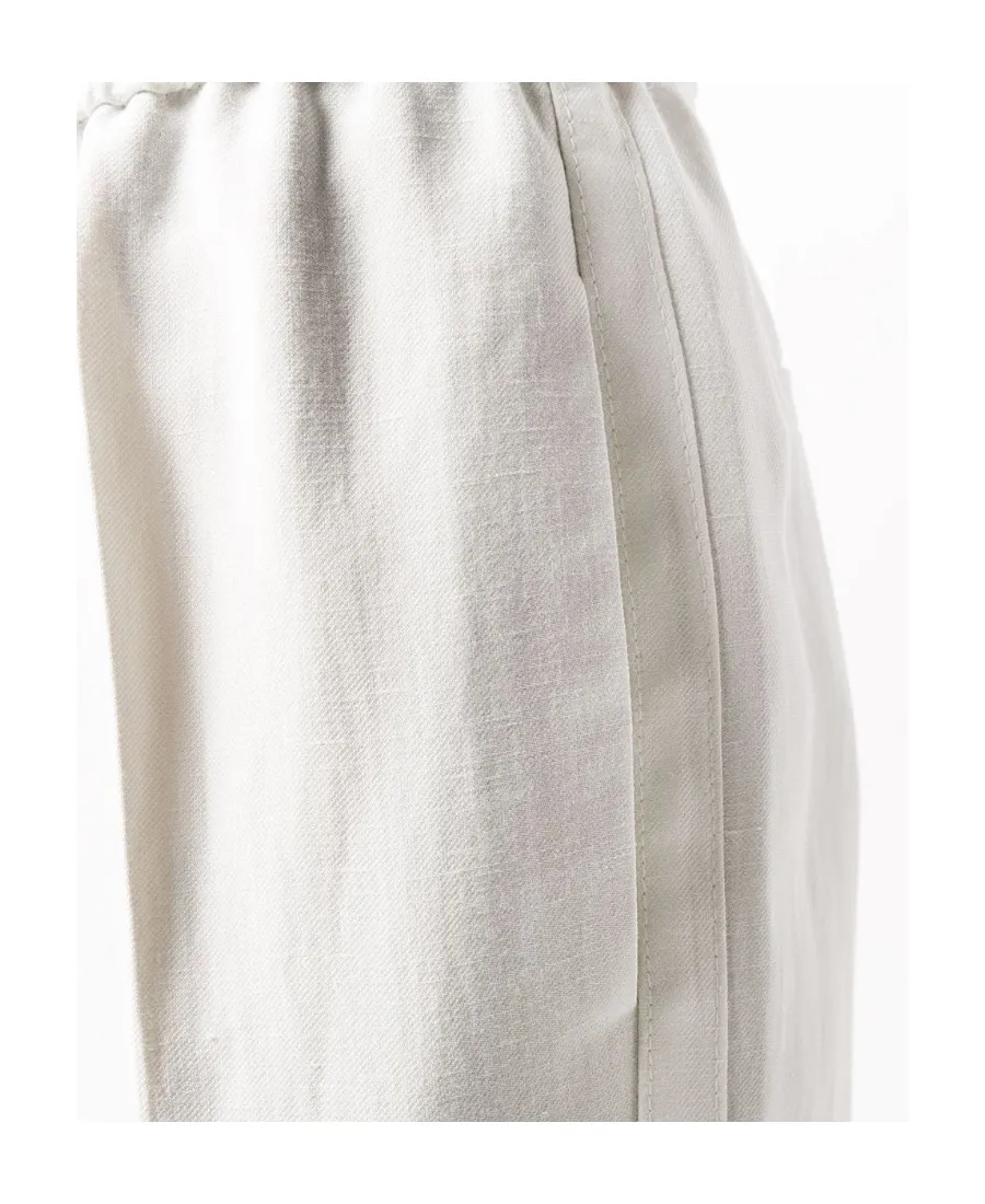 Striped-Detailed Tapered-Leg Trousers