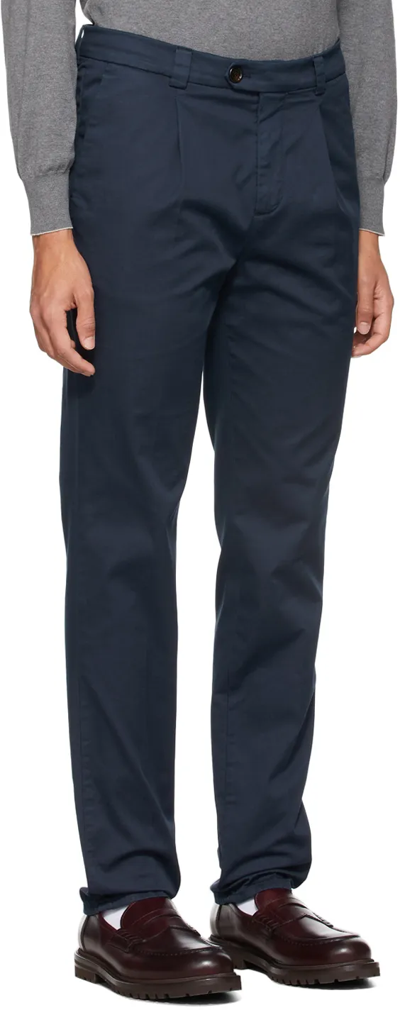 Pleated Straight-Leg Trousers