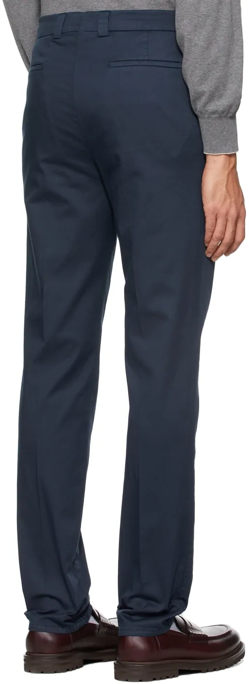 Pleated Straight-Leg Trousers