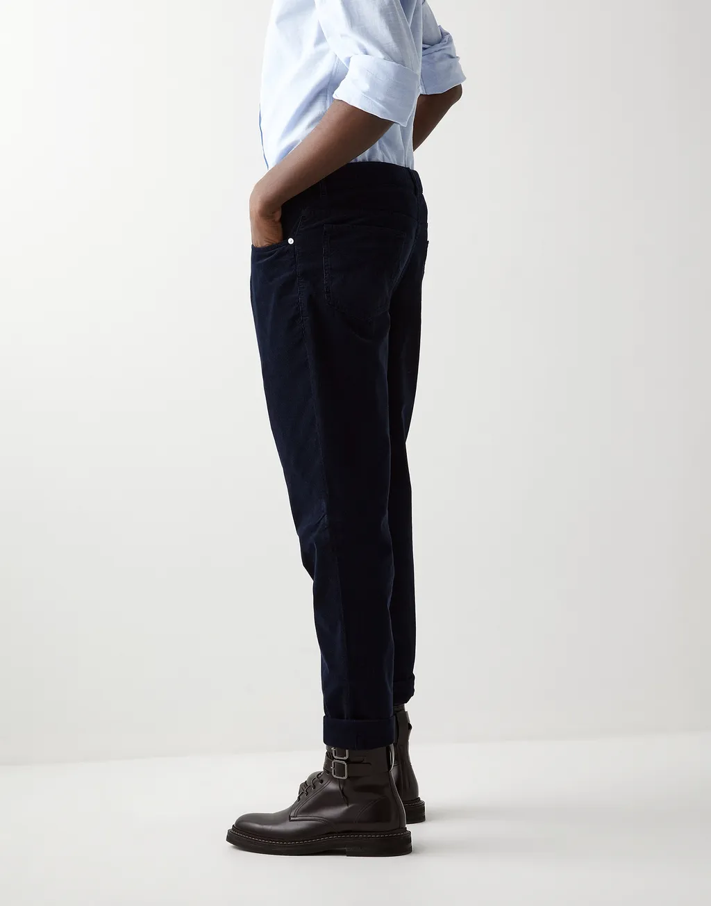 Logo Embroidered Corduroy Pants