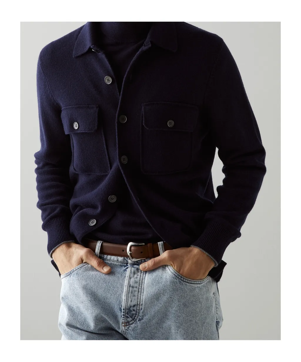 Patch Pocket Knitted Cardigan