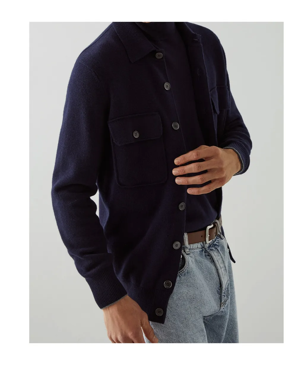 Patch Pocket Knitted Cardigan
