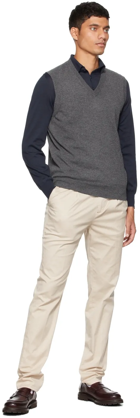 Long-Sleeved Knitted Polo Shirt