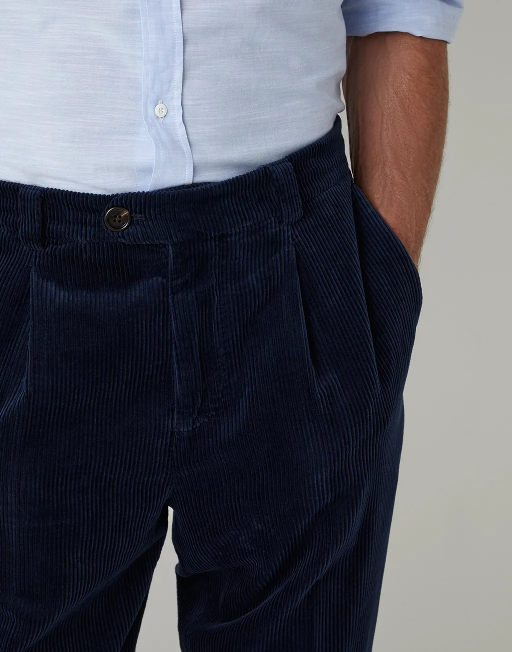 Corduroy Straight-Leg Pants