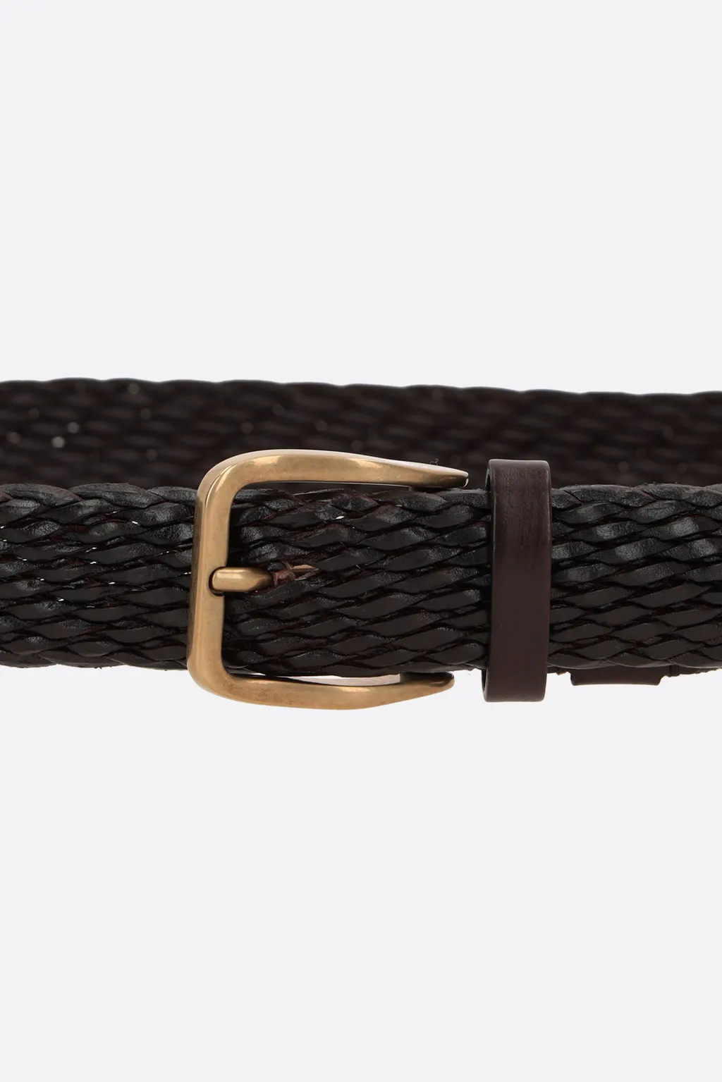 Interwoven-Designed Buckle Fastened Belt