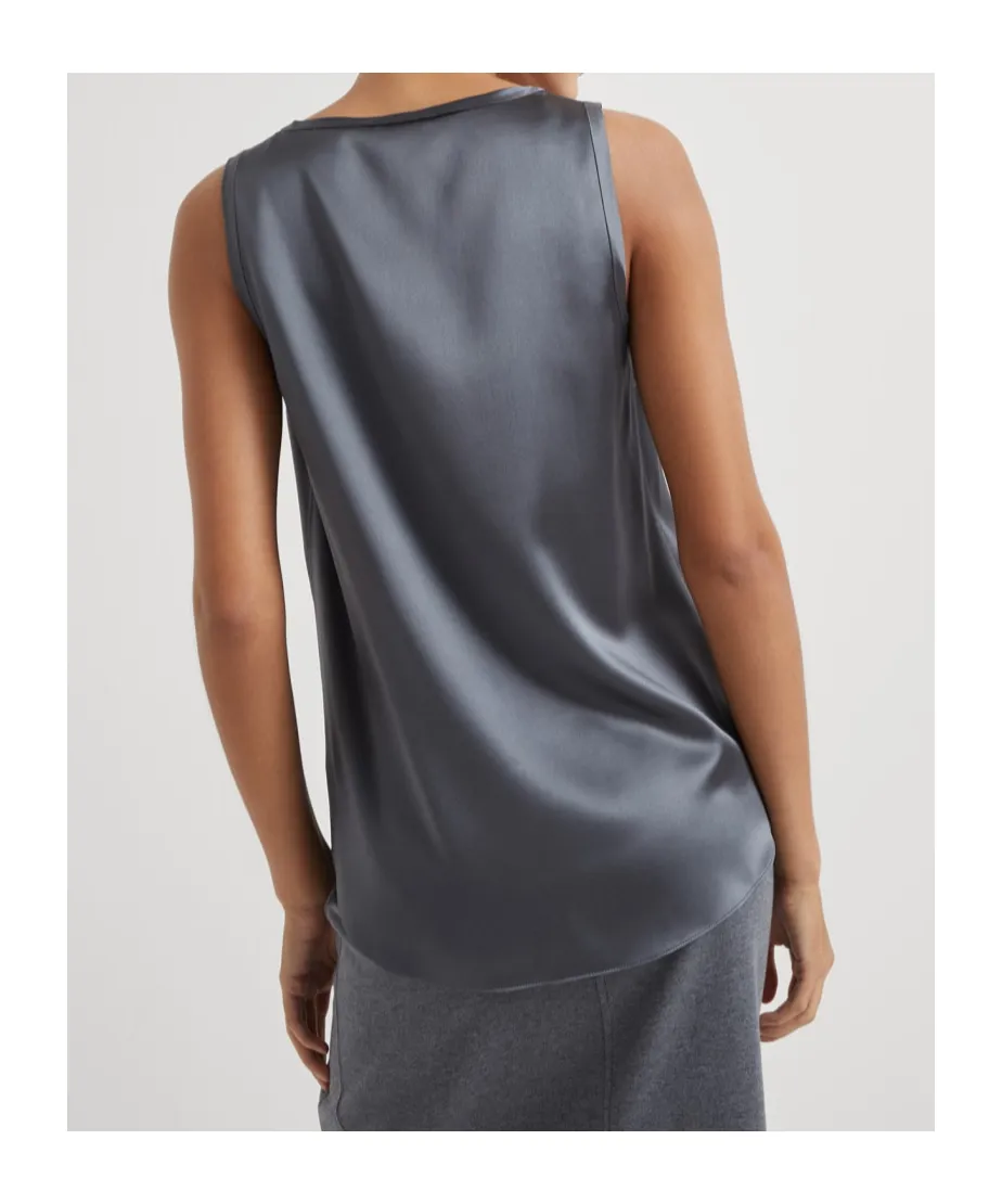 Sleeveless Scoop-Neck Tank Top