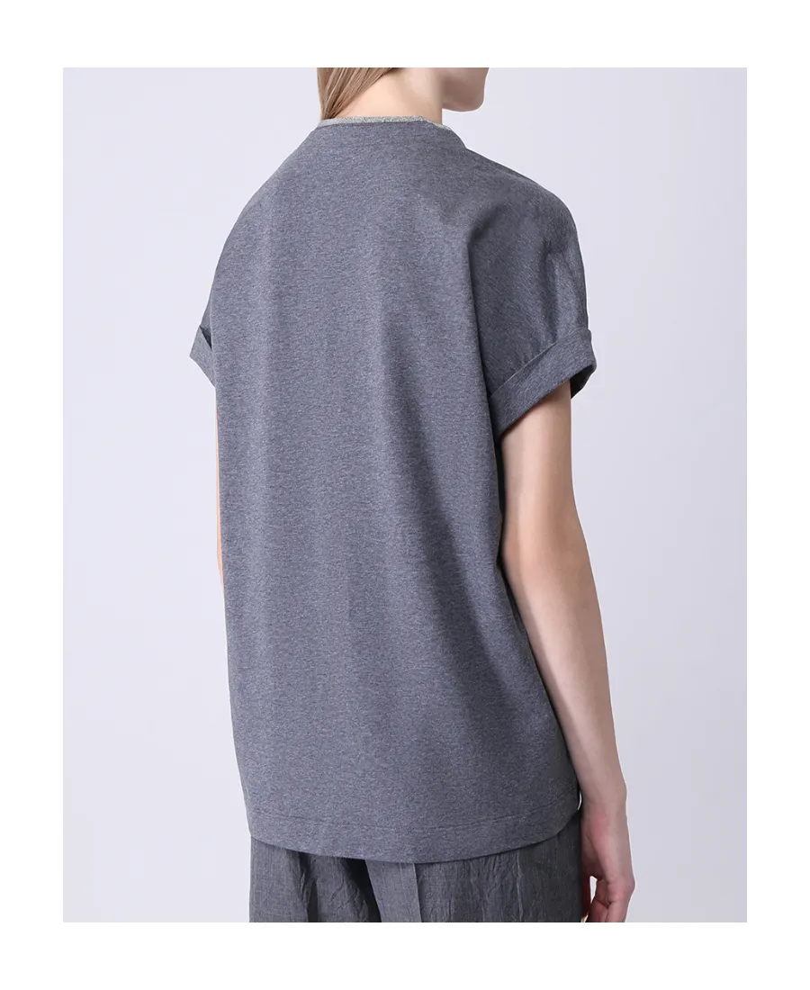 Embellished V-Neck T-Shirt