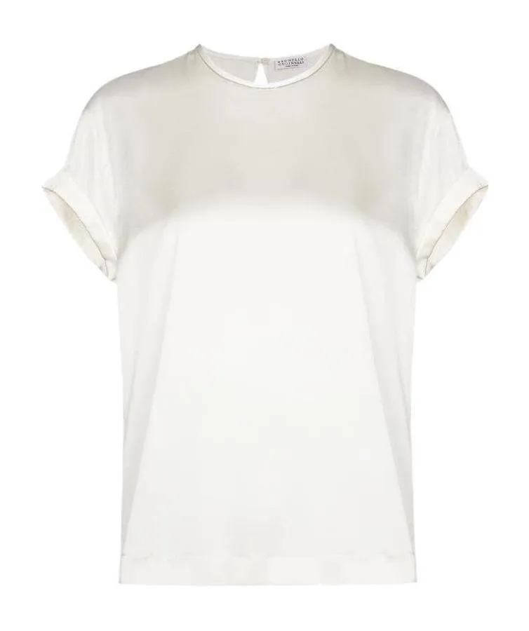 Satin Crewneck T-Shirt