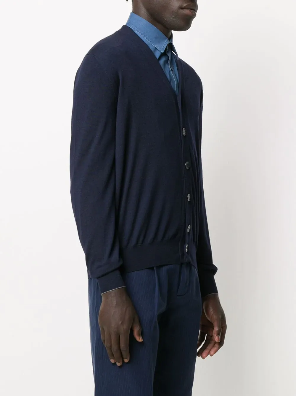 V-Neck Button-Up Cardigan