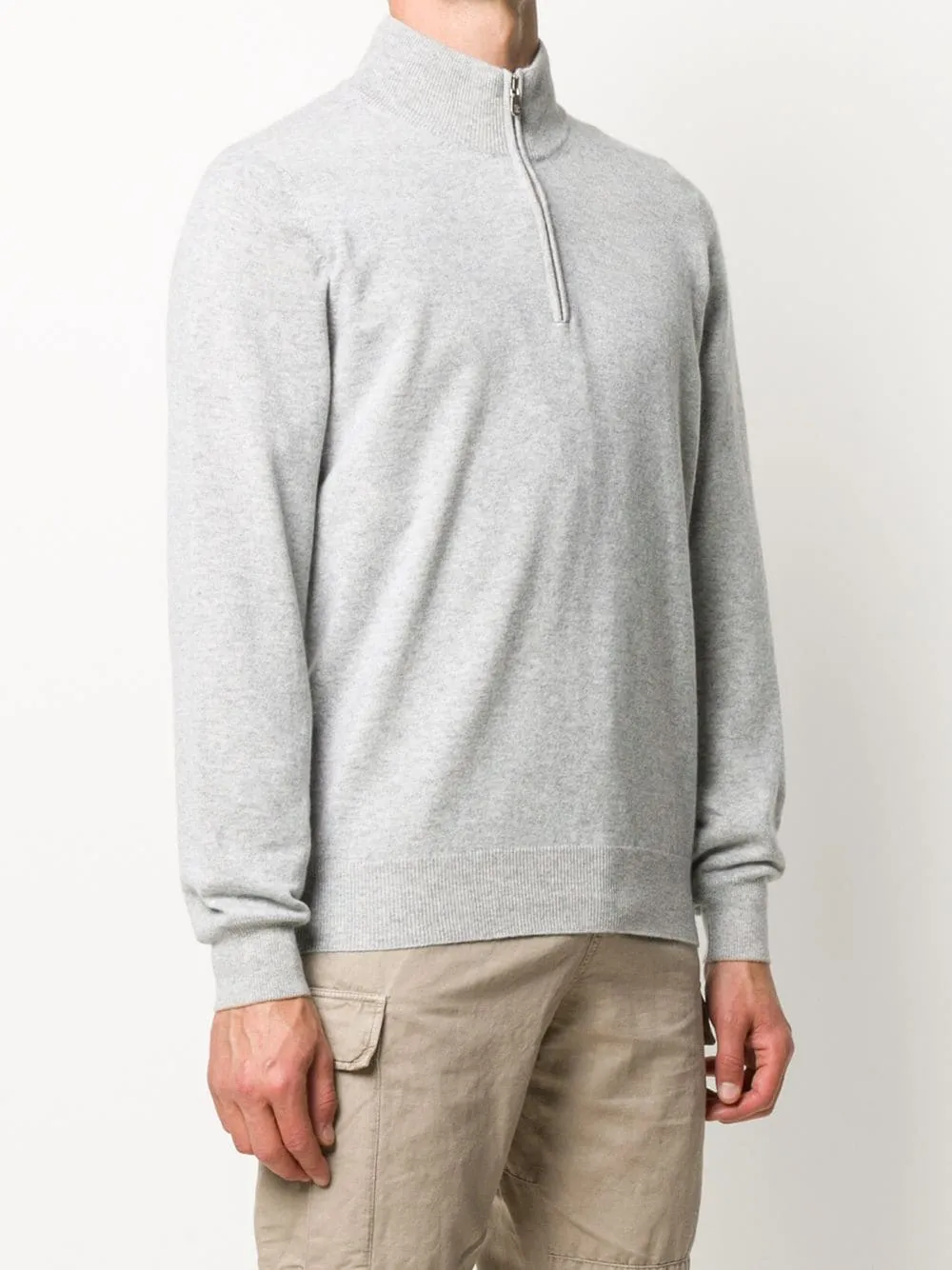 Zip-Up Cashmere Jumper