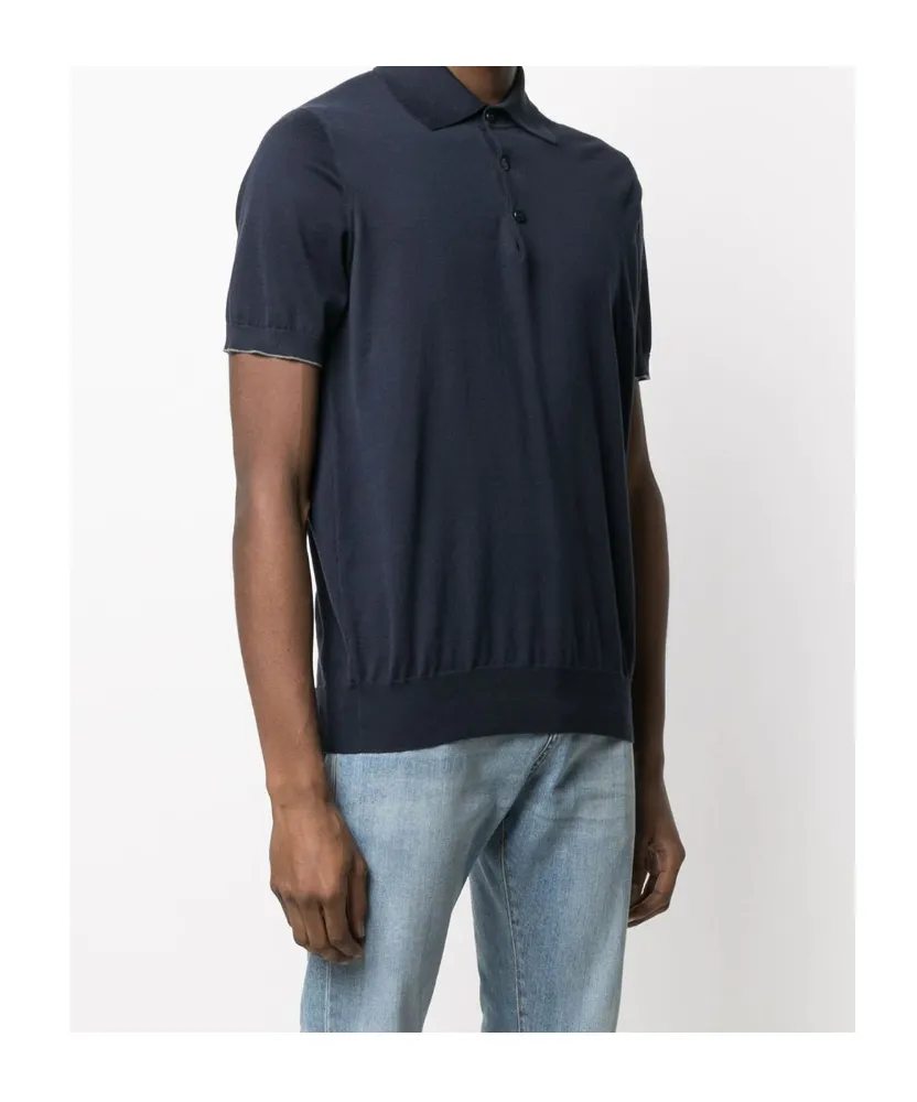 Short Sleeved Buttoned Polo Shirt
