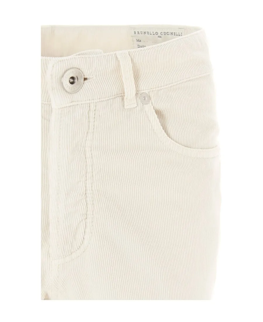 Logo Patch Corduroy Pants