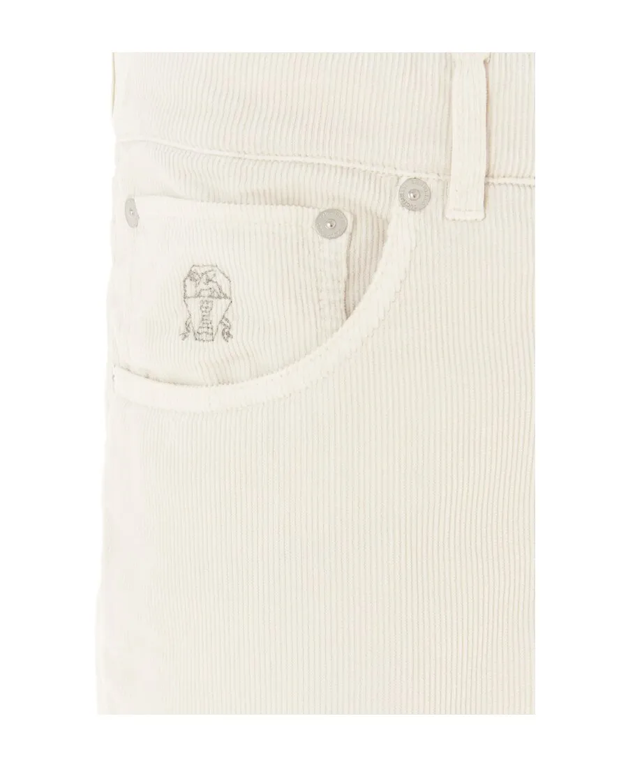 Logo Patch Corduroy Pants