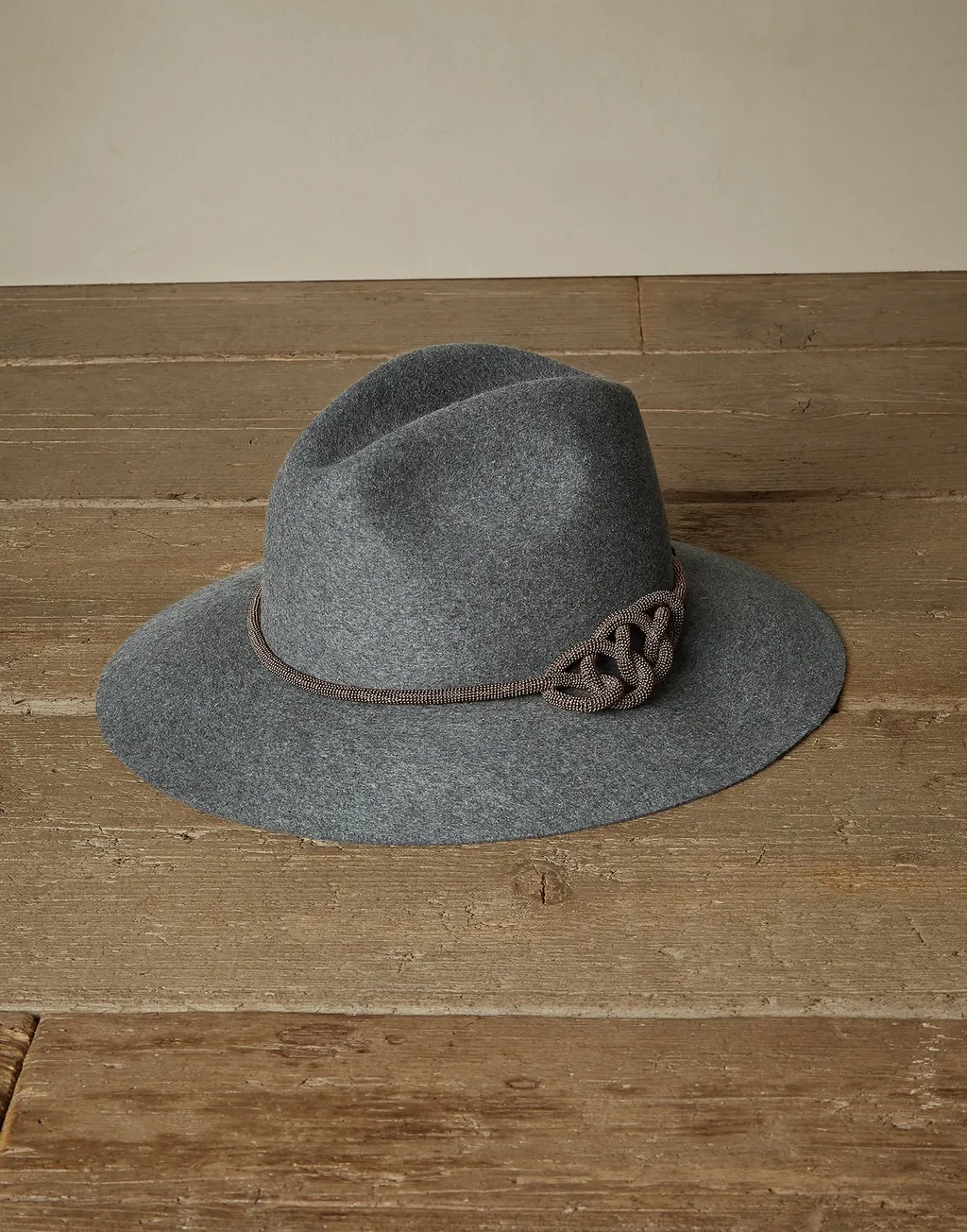 Beaded Piping Felt Top Hat