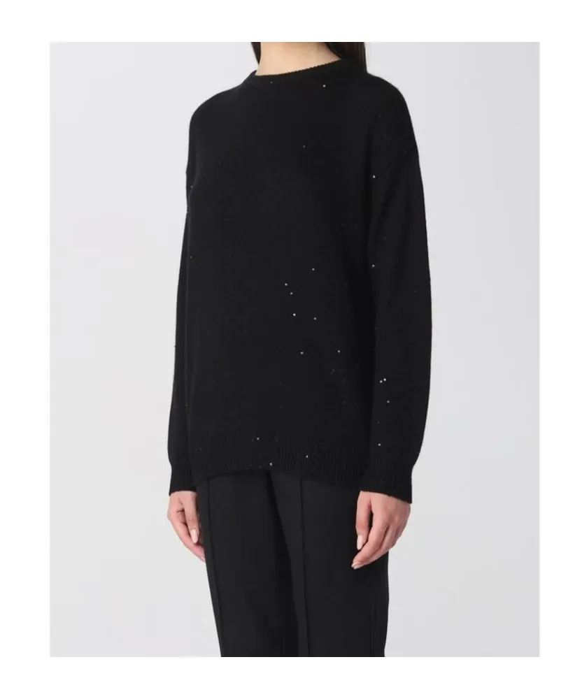 Sequined Drop-Shoulder Jumper