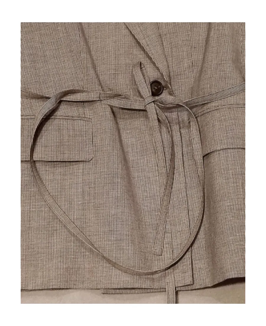 Waistband Lapel Suit Jacket