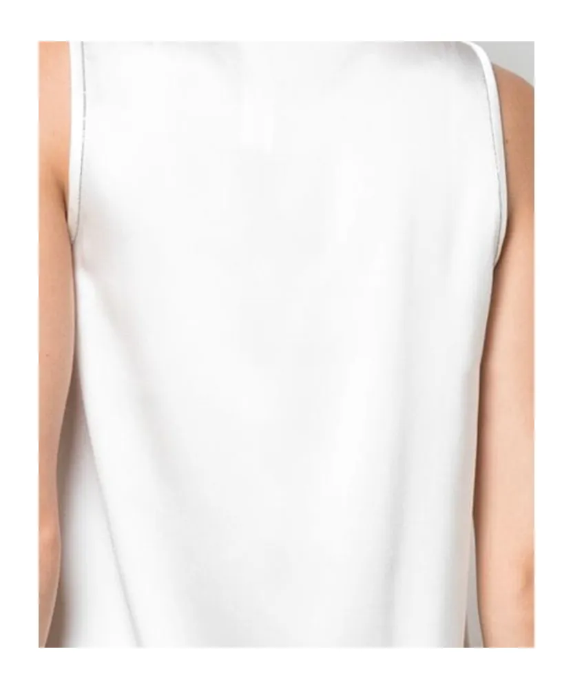 Embellished Satin Tank Top