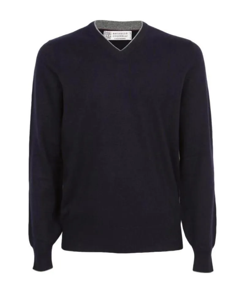 V-Neck Knitted Jumper
